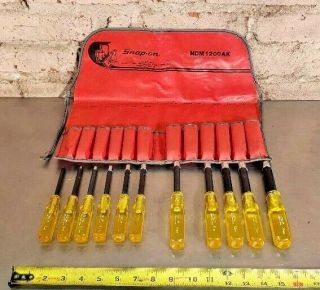 Snap - On - 11 Pc - Metric - Nut Driver Set W/pouch - Vintage - Made In Usa