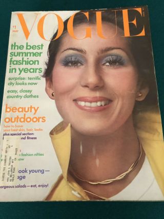 11 1974 Vintage Vogue Magazines Cher Lauren Beverly Johnson 5