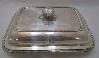 Fine pair Antique Georgian Sterling silver entree dishes,  1805,  Crested,  John Robin 8