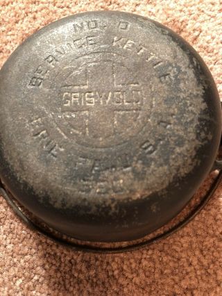 vintage Mini Griswold cast iron Service Kettle Rare No.  0 Erie PA 4