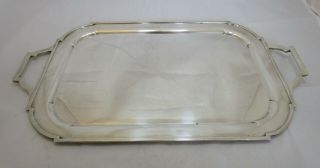 Antique George V Sterling Silver Art Deco Tea Tray,  1451 Grams,  1927