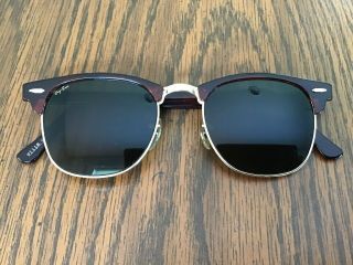 Vintage Bausch & Lomb Ray - Ban Clubmaster Sunglasses U.  S.  A.  W1116 Xuas