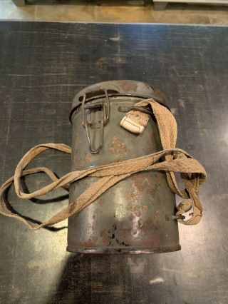 Ww1 German Gas Mask Complete With Filters,  All Straps & Named To Soldier