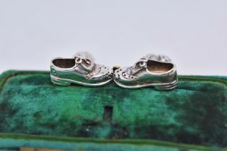 Vintage Mens Tiffany and Co.  Sterling Silver golf shoe and ball cufflinks G720 2