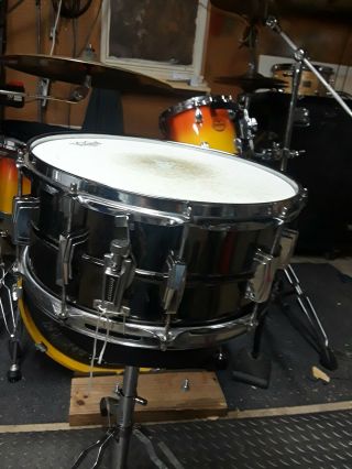 vintage ludwig black beauty snare 6.  5 by 14 3