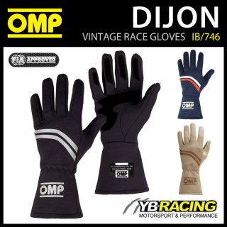 Ib/746 Omp Dijon Vintage Classic Car Racing Gloves Fireproof Fia 8856 - 2000