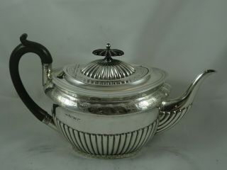 Stunning Victorian Silver Tea Pot,  1890,  579gm - Walker & Hall
