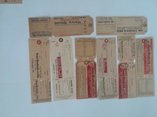 Fur price papers from 1917 1953 1935 1980 envelope,  and 31 fur tags misc. 7