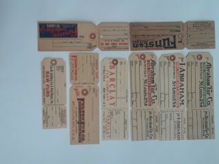 Fur price papers from 1917 1953 1935 1980 envelope,  and 31 fur tags misc. 8