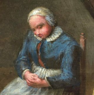 The Spinster 17th Century Dutch Old Master Oil Painting Pieter Codde (1599 - 1678) 4