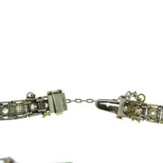 1920 ' s Art Deco Old European Diamond Link Bracelet in Platinum 4