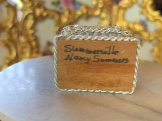 Artisan Miniature Dollhouse Vintage Nancy Summers Summerville Sewing Basket FAB 8