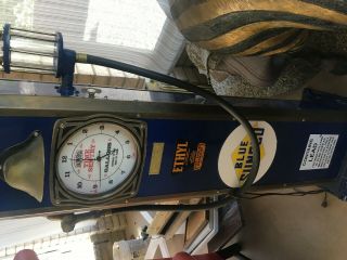 Antique Early 1900 ' s BOWSER Clock Face Gas Pump 4