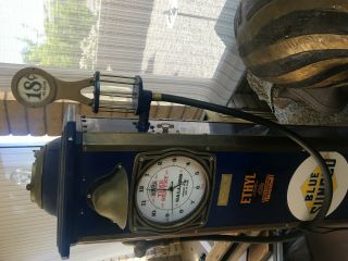 Antique Early 1900 ' s BOWSER Clock Face Gas Pump 5