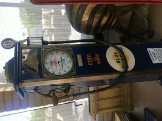 Antique Early 1900 ' s BOWSER Clock Face Gas Pump 9