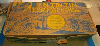 Vintage 1956 Marx Rin Tin Tin Fort Apache Playset