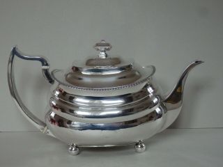 Antique George Iii Sterling Silver Teapot - Solomom Hougham - London 1812 - 623g