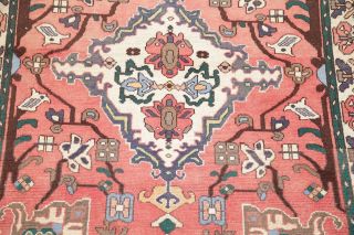 SUMMER Vintage Geometric CORAL Bakhtiari Oriental Area Rug Hand - made 5 ' x7 ' 4
