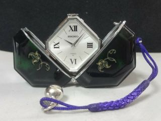 Vintage 1971 Seiko Mechanical Pocket Watch [21 - 7510] 17j Urushi Painting