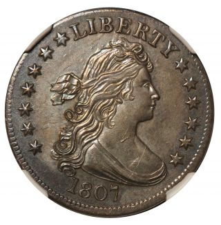 1807 U.  S.  Draped Bust Quarter 25 Cents Silver Coin - Ngc Au Details - Rare