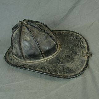 John Olson Co.  Firefighter Helmet | Vintage Leather | York Manufactured