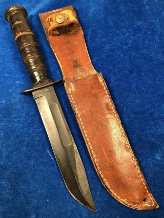 Rare Ww2 Usmc Camillus Blade Mark Fighting Knife Us Marines Wwii