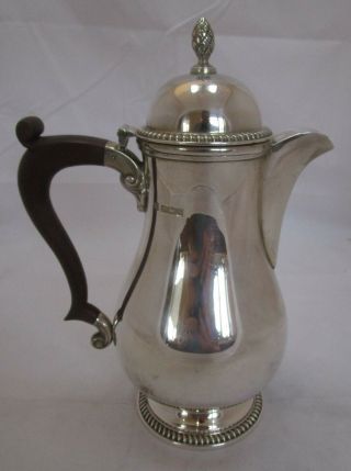 Good Georgian Style Sterling Silver Hot Water Pot,  632 Grams,  1968