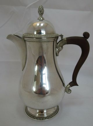 Good Georgian Style sterling silver hot water pot,  632 grams,  1968 2