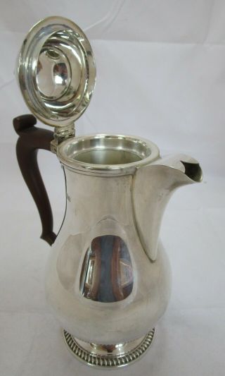 Good Georgian Style sterling silver hot water pot,  632 grams,  1968 3