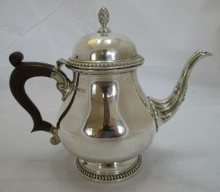 Good Georgian Style Sterling Silver Teapot,  616 Grams,  1968