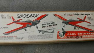 Carl Goldberg Skylark Vintage Rc Airplane Kit