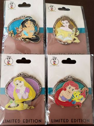 Disney Employee Center Princess Sidekick Pins Le 200 Rare Dec Set