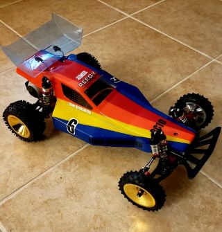 Vintage Fusion Speed Graphite Gold Pan Team Associated Rc10 Buggy Ex
