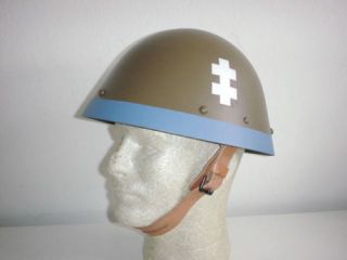Czech Slovak German Ally Army Ww2 Wwii M32 Egg Shell Helmet Sz.  Medium