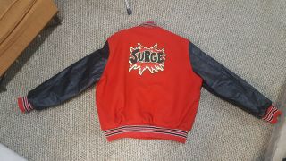 Deadstock Vintage Surge Soda Holloway Letterman Jacket Xl Made In Usa 90s 1990s
