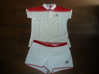 Vintage Og Sergio Tacchini Young Line Tennis Shirt Shorts Set 80s Casuals Ml