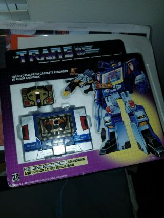 Vintage 1984 G1 Hasbro Takara Transformers SOUNDWAVE BUZZSAW & w/BOX 4