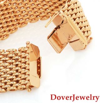 Italian Milor 14K Yellow Gold Woven Link Bracelet 44.  1 Grams NR 4