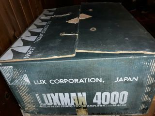 Vintage Luxman M - 4000 Power Amplifier. 8