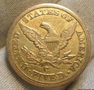 1852 - C Half Eagle Rare Branch Issue