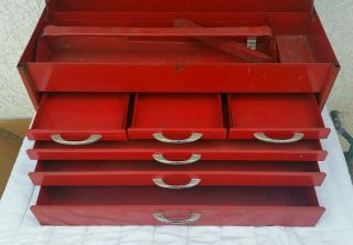 Vintage PROTO Tools Flying Lady 6 drawer Tool Box Tool Chest no.  9997 USA 10