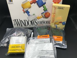 Vintage Microsoft Windows For Workgroups 3.  1 Starter Kit - 3.  5” & 5.  25” Disks Pc