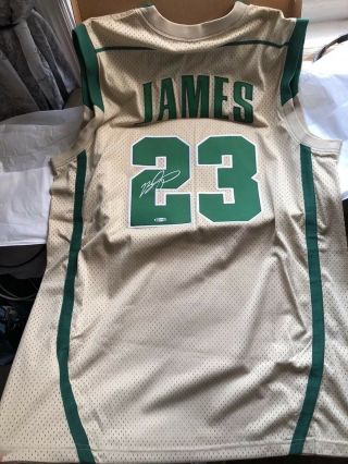 Lebron James RARE UDA Autographed High Scool Jersey Rookie Year Nike Jersey 2003 2