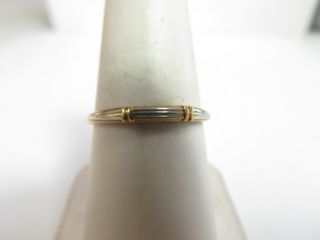 Wonderful Vintage 1930s 14k Solid Gold Wedding Band With 2 Colors Gold.