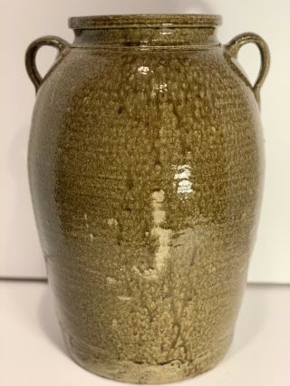 Lanier County Pottery Shimuel Timmerman 1824 - 1889 Georgia Stoneware Jar 5 Script