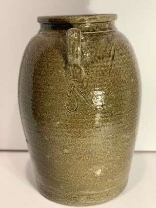 Lanier County Pottery Shimuel Timmerman 1824 - 1889 Georgia Stoneware Jar 5 Script 4
