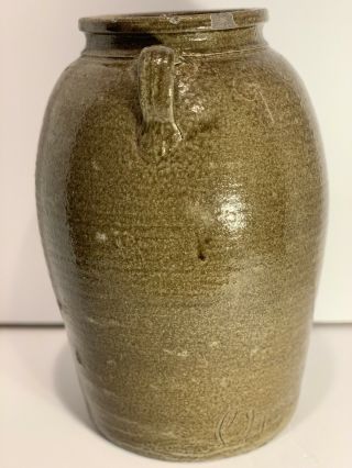 Lanier County Pottery Shimuel Timmerman 1824 - 1889 Georgia Stoneware Jar 5 Script 7