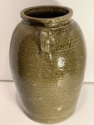 Lanier County Pottery Shimuel Timmerman 1824 - 1889 Georgia Stoneware Jar 5 Script 8