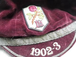 vintage Sports Lancashire football/Rugby/Cricket? cap 1902/03 4