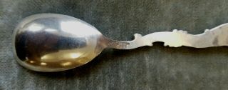 GEORGE W.  SHIEBLER STERLING SILVER MEDALLION HEAD SPOON 14KT GOLD HEAD C.  1880 6